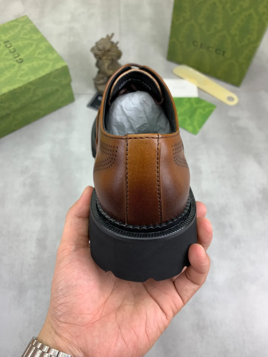 Men's Men's Shoes 💰P580 [New Style] 💰💎💎💎 [Gucci] GUCCI high-end men's formal business leather shoes, original order 1:1! Original imported high-end calfskin, original metal buckle, imported first-layer pigskin lining for feet, original high-end outsole, men's shoe size: 38-44